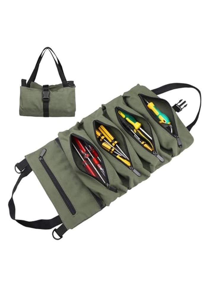 erorex Roll Up Tool Bag, Heavy Duty Tool Roll Organizer, Canvas Multi-Purpose Storage Bag  - Image 2