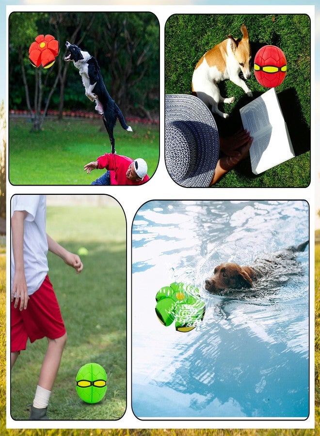 OOXYG Magic Bouncing Ball, Magic Meta - Balls for Dog, Children Bouncing Ball, Flying Saucer Bouncy Balls, Parent-Child Interaction, Dual Form Freely Switchable, Doggy Disc with 3 Light Green and Blue - Image 4