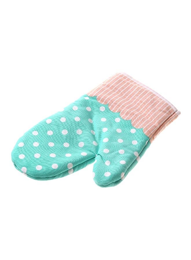 NIBEMINENT Heat Resistant Oven Gloves Green/Grey 26.5 x 15.5x10cm