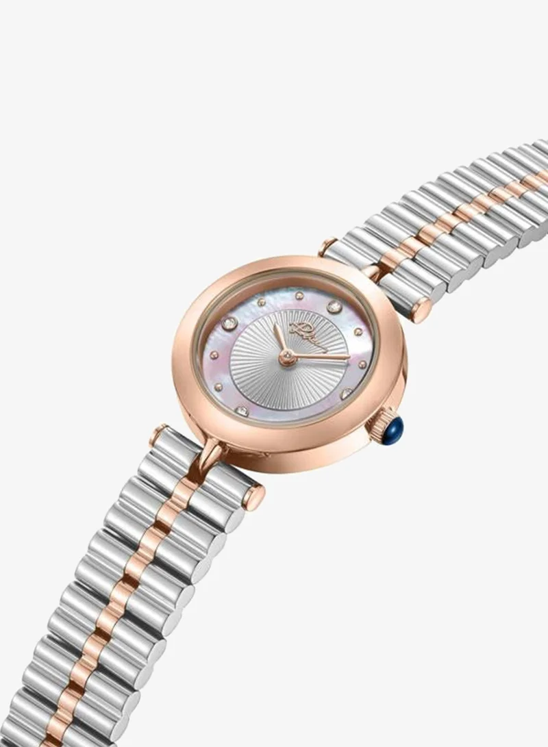 Police Agra Silver Dial Stainless Steel Bracelet Analog Watch for Women, 24mm