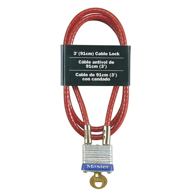 Master Lock 719D Steel Cable with Integrated Outdoor Padlock with Key 1 Pack - Image 3