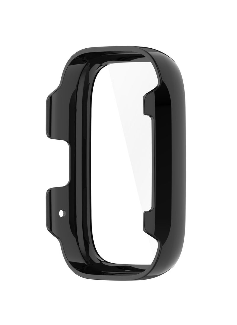 Generic Glass Case Compatible with Xiaomi Redmi Watch 3/3 Lite/3 Active Smartwatch Case Accessories, All Around Hard PC Scratched Resistant Full Protective Cover for Redmi Watch 3,Black  - Image 2