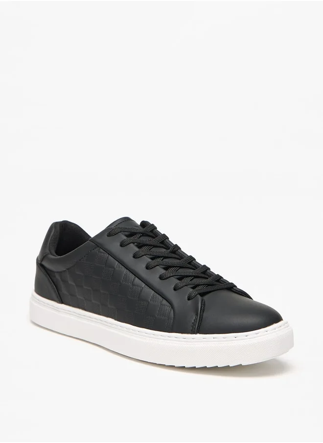 ال بي ال من شو اكسبرس Monotone Low Ankle Sneakers with Lace-Up Closure