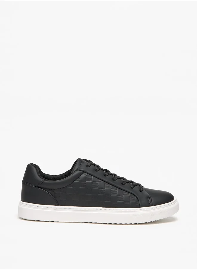 ال بي ال من شو اكسبرس Monotone Low Ankle Sneakers with Lace-Up Closure