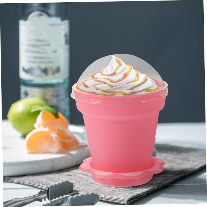 Food Grade Dessert Cups With Lids And Shovels 25 Sets Elegant Flowerpot Style For Birthdays Weddings - Image 4