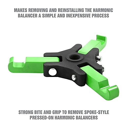 OEMTOOLS مجموعة سحب موازن التوافقي OEMTOOLS 25090، ساحب قابل للتعديل بـ 3 فكوك يناسب معظم المركبات الحديثة، برغي ضغط يناسب محرك مربع 3/8 بوصة، يتضمن 4 قضبان ضغط - Image 5