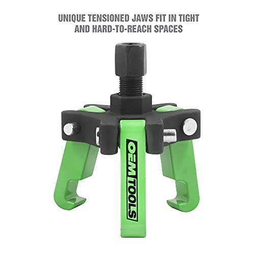 OEMTOOLS مجموعة سحب موازن التوافقي OEMTOOLS 25090، ساحب قابل للتعديل بـ 3 فكوك يناسب معظم المركبات الحديثة، برغي ضغط يناسب محرك مربع 3/8 بوصة، يتضمن 4 قضبان ضغط - Image 3