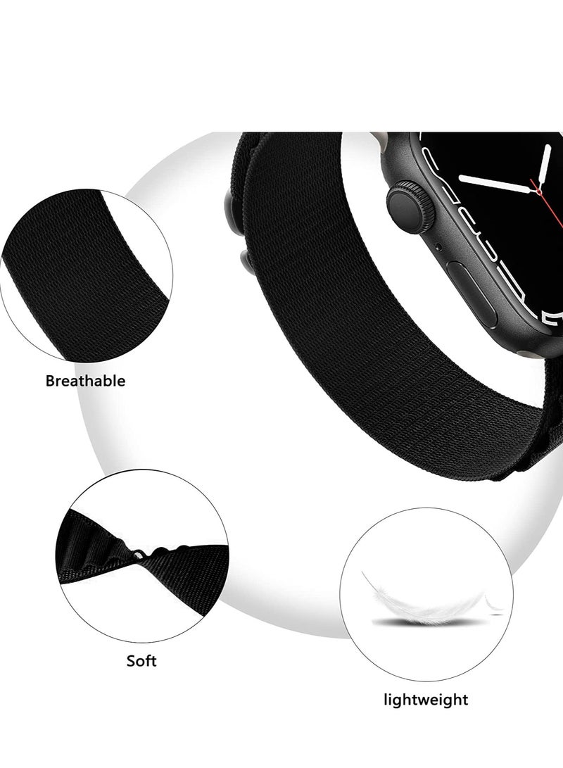 4 Pack Alpine Loop Nylon Band Compatible with Apple Watch Band 42mm 44mm 45mm 49mm Women Men,Adjustable Metal G-Hook Strap for iWatch Ultra Series SE 8/7/6/5/4/3/2/1 - Image 3