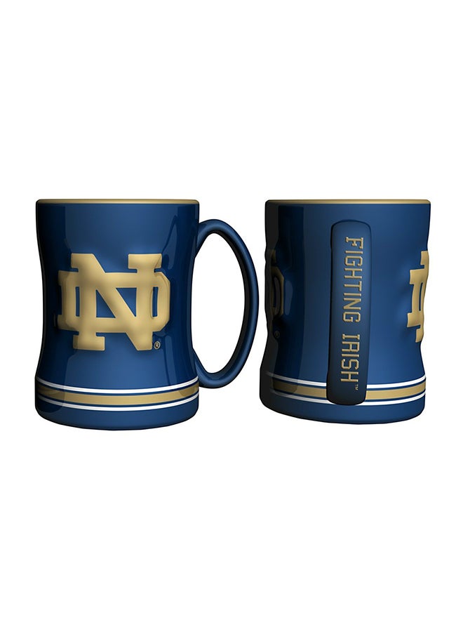yinat Boelter Notre Dame Fighting Irish 15 Ounce Sculpted Logo Relief Coffee Mug - Image 2