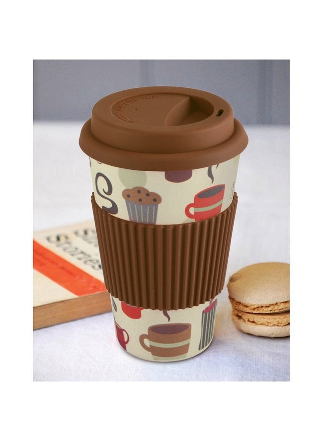 Freelance Freelance Bamboo Fibre Eco Travel Mug, Water Tumbler, Tea Coffee Cup, 400 ml, Multicolor  - Image 1
