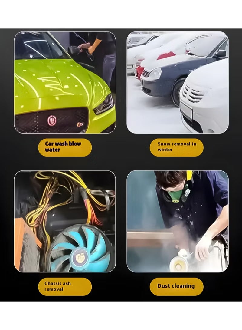 BlueFire uper Fan F019 110,000 RPM 18V Cordless Handheld Turbo Fan - Powerful Portable High-Velocity Air Blower for Outdoor, Workshop, Desktop, BBQ & Leaf Cleaning with LED Light, 3 Speeds, USB Compatible - Image 5