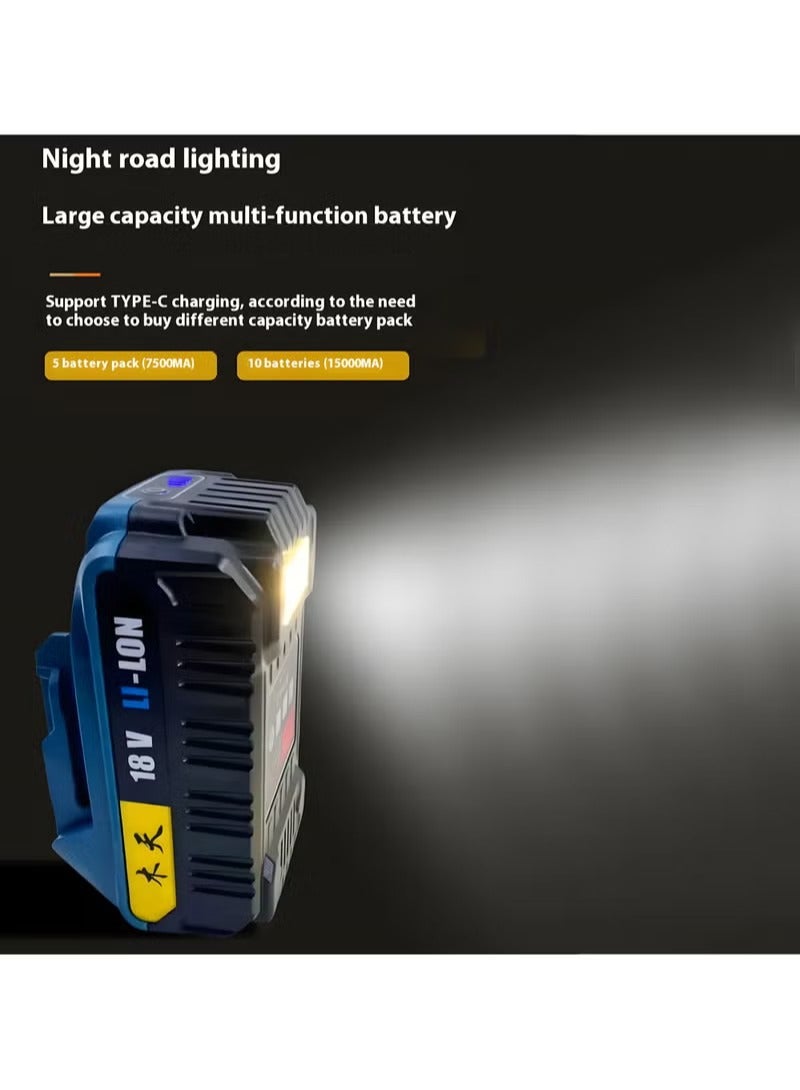 BlueFire uper Fan F019 110,000 RPM 18V Cordless Handheld Turbo Fan - Powerful Portable High-Velocity Air Blower for Outdoor, Workshop, Desktop, BBQ & Leaf Cleaning with LED Light, 3 Speeds, USB Compatible - Image 4