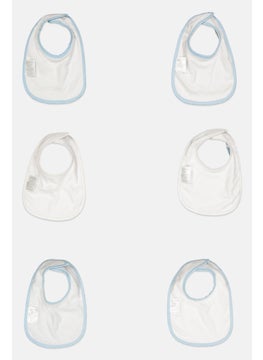 Rene Rofe Toddlers Girl 6 Pcs Allover Print Bib, Blue/White  - Image 2