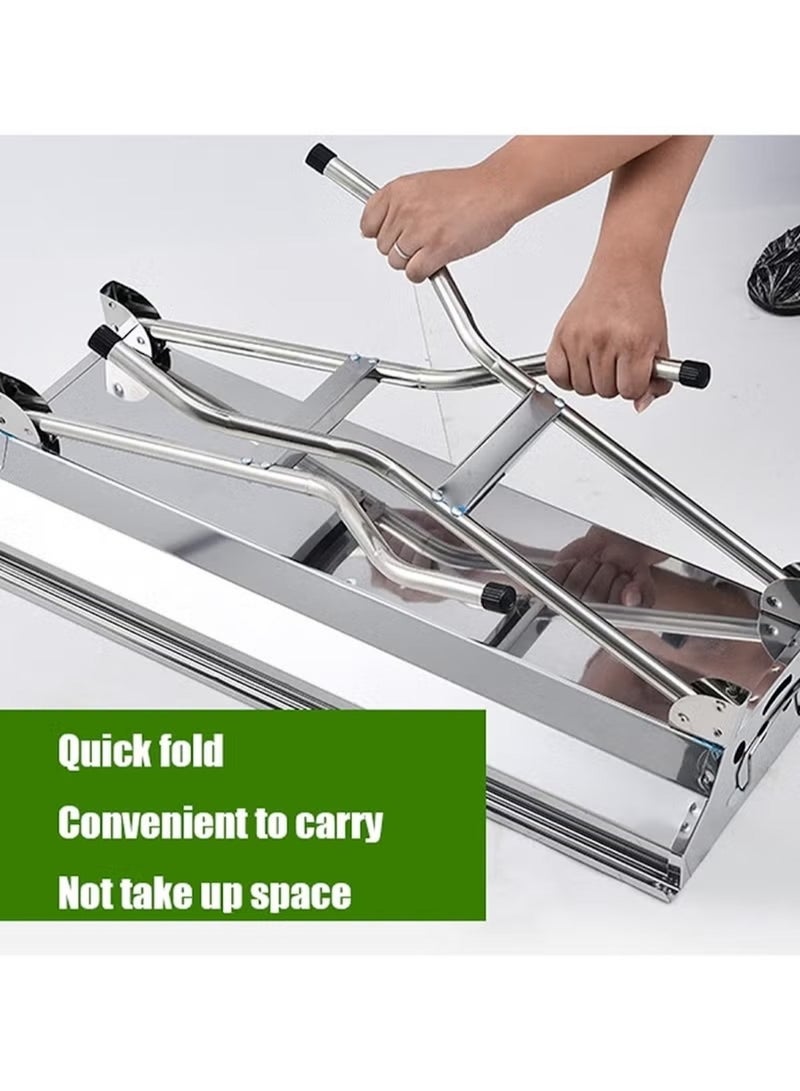 Huitich 100CM Portable Stainless Steel Charcoal BBQ Grill with Accessories & Storage Rack (100×28×76 CM) - Image 2