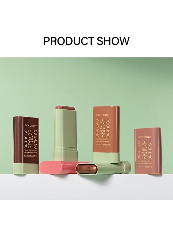 4 Pack Creamy Highlighter Blush Stick, Contour Sticks, Long Lasting Waterproof Blush Stick, Easy to Sculpt the Face and Create a Lightweight Finishing Makeup (Soft Glow)