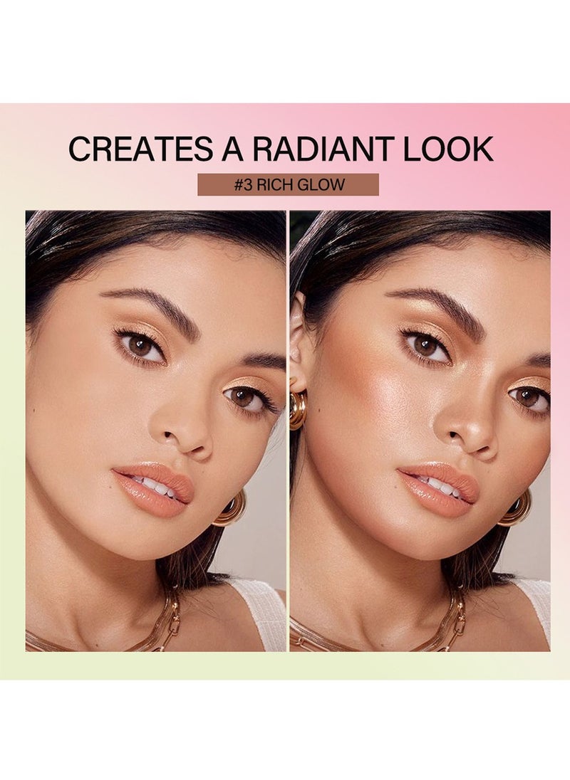 4 Pack Creamy Highlighter Blush Stick, Contour Sticks, Long Lasting Waterproof Blush Stick, Easy to Sculpt the Face and Create a Lightweight Finishing Makeup (Soft Glow)
