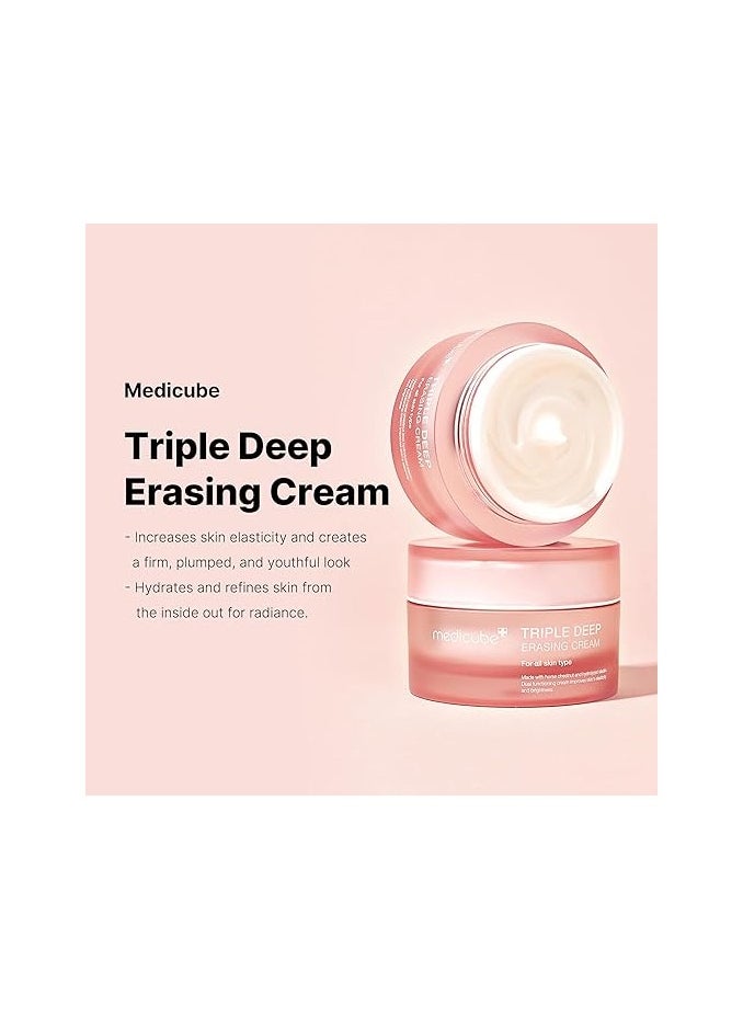 Medicube medicube Triple Collagen Cream - Hydrating & Firming Moisturizer with Hyaluronic Acid, Premium Elastin, Shea Butter - Wrinkle Care & Boosts Elasticity - Korean Skincare, 1.69 oz  - Image 2