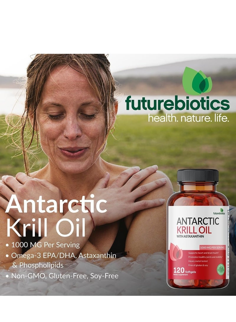 Futurebiotics Antarctic Krill Oil 1000mg with Omega-3s EPA, DHA, Astaxanthin and Phospholipids - Premium Krill Oil Heavy Metal Tested, Non GMO – 120 Softgels - Image 4
