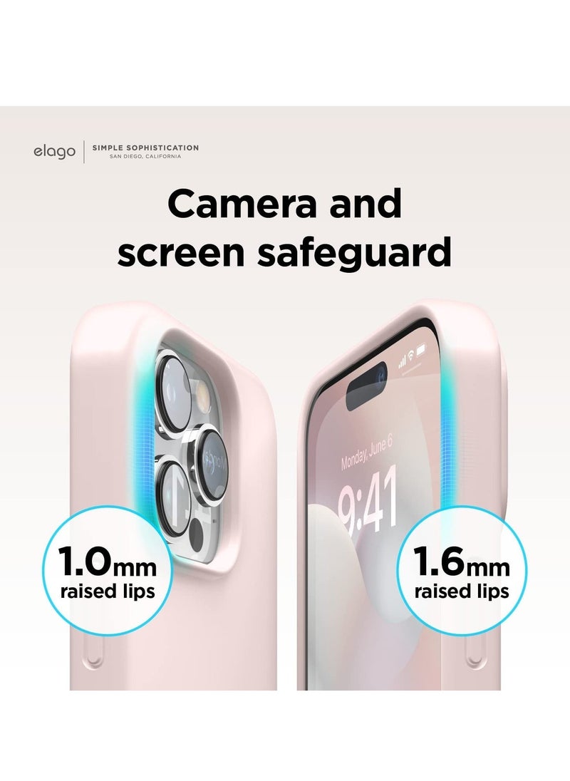 Raxoom Silicone for iPhone 14 Pro MAX case cover Shockproof compatible with MagSafe - Lovely Pink - Image 4