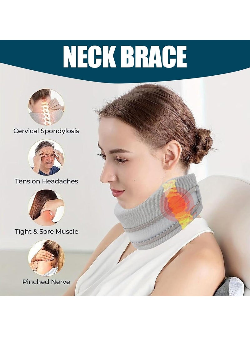 Excefore Soft Cervical Collar, Soft Adjustable Brace for Sleeping, Neck Brace Collar for Relieves Neck and Spine Pressure, Keep Vertebrae Stable, L - Image 3