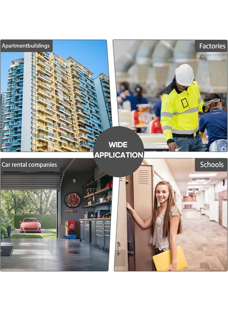 يلا جوي صندوق قفل لتخزين 28 مفتاحًا مع رمز، منظم خزانة المفاتيح مثبت على الحائط مع قفل مركب للمنازل والممتلكات والفنادق والشركات، منظم مفاتيح مع خطافات وملصقات للمفاتيح، (11 × 9.8 × 3 بوصة، أسود) - Image 4