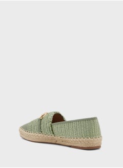 ELLA Metal Trim Frayed Edge Raffia Espadrille  - Image 2