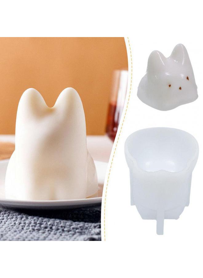 Bluejw Jelly Silicone Mold Cat Cartoon Cake Cream Pudding Grinding Tool - Image 3