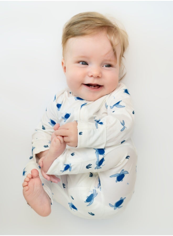 Hushabye – Bamboo Sleepsuit Mix Pack - Dugong / Baby Blue / Turtle - Image 4
