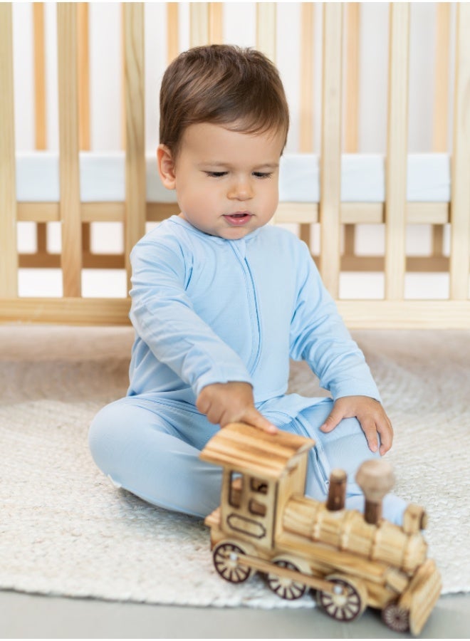 Hushabye – Bamboo Sleepsuit Mix Pack - Dugong / Baby Blue / Turtle - Image 3