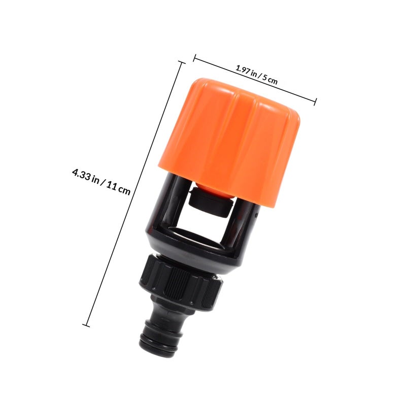Universal Garden Hose Connector with Faucet Adapter Orange Quick Connect for Outdoor Watering - Image 3