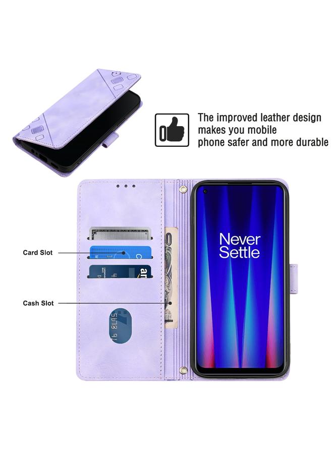 اس-توب جراب لهاتف OnePlus Nord CE 2 5G مصنوع من الجلد المنقوش بملمس الجلد - Image 4