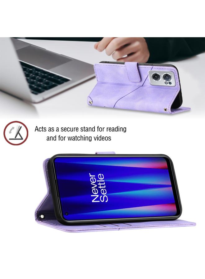 اس-توب جراب لهاتف OnePlus Nord CE 2 5G مصنوع من الجلد المنقوش بملمس الجلد - Image 5