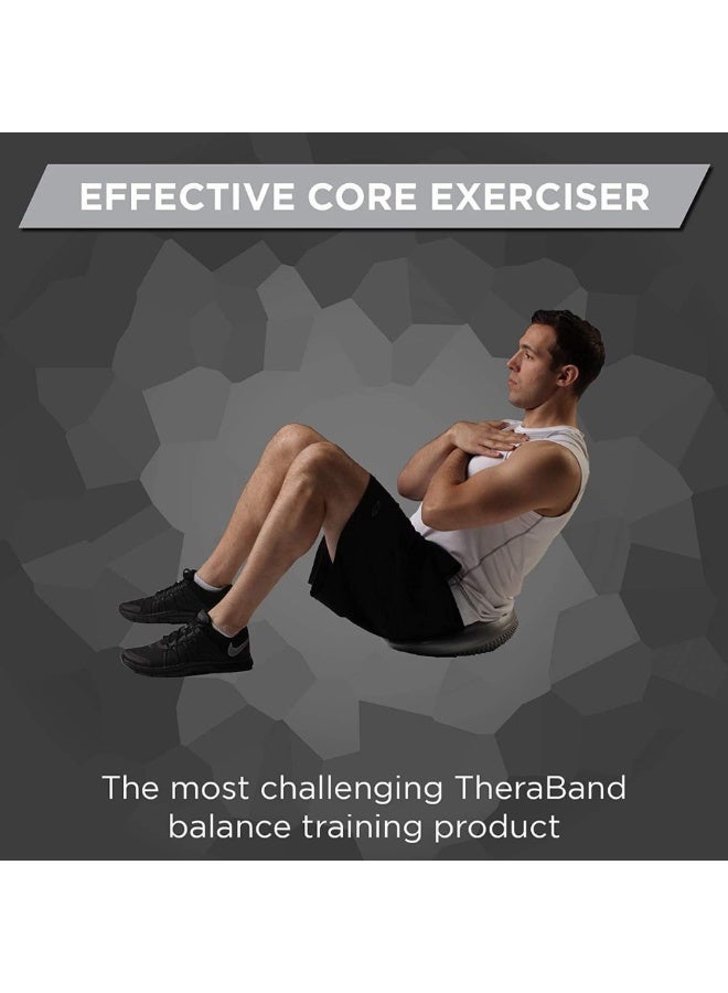 TheraBand Stability Disc – Silver Advanced Level 2 Balance Trainer – Super Soft Inflatable Cushion for Physical Therapy & Core Strength - Image 2