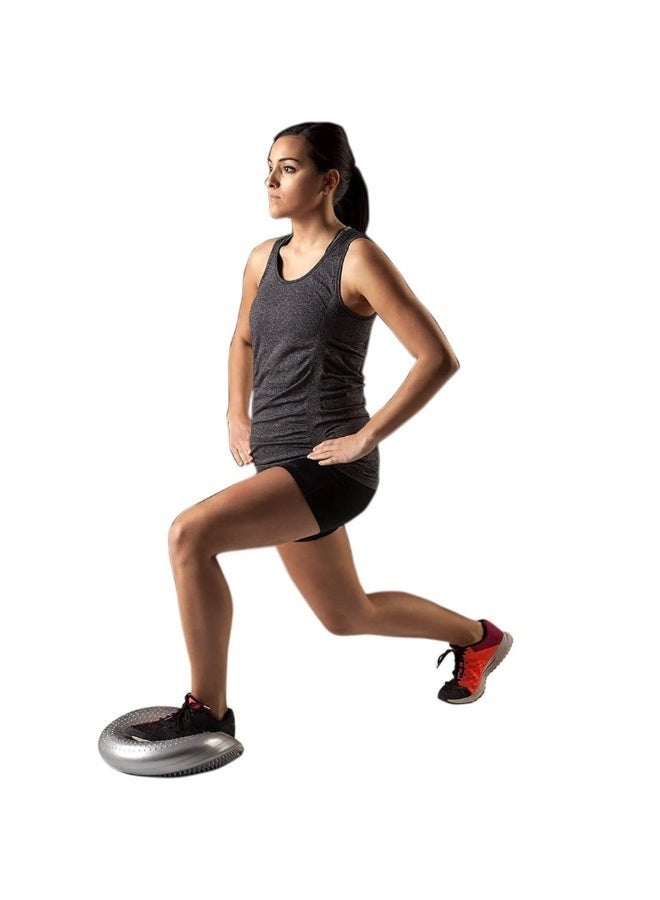 TheraBand Stability Disc – Silver Advanced Level 2 Balance Trainer – Super Soft Inflatable Cushion for Physical Therapy & Core Strength - Image 4