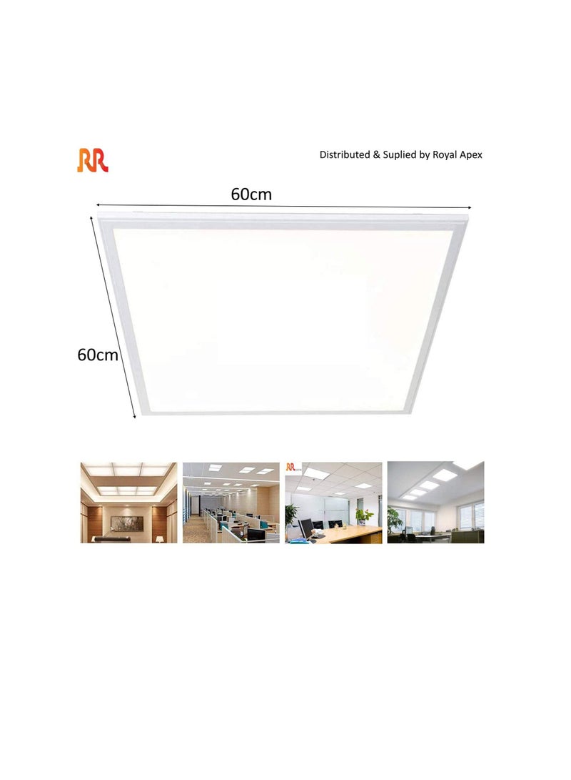 RR Lighting 60x60 LED Flat Panel Light 50W Edge Lit Fixture Zero UV and Flicker Free Zero Blue Light AC85-265V Drop Ceiling Light Indoor Commercial & Home Fixture (Daylight 6500K, Pack of 4) - Image 2