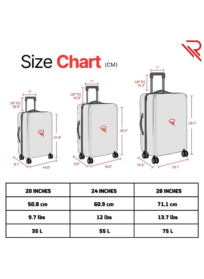 Reflection  Reflection ABS Luggage Set of 3, Lightweight & 360° Silent Wheels Suitcase, ABS Hard Luggage Trolley, Travel Luggage with Spinner Wheels  (3pc Set, White)  | Best Price UAE
