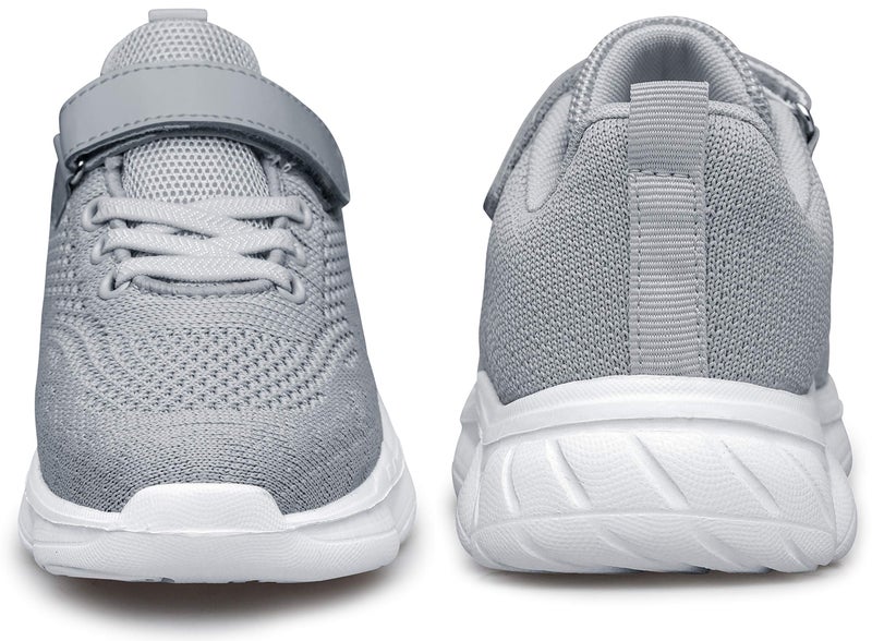 MURDESOT Kids Shoes Toddler Boys Girls Athletic Running Sports Strap Sneakers for Toddler/Little Kid/Big Kid Size 11 Grey - Image 2