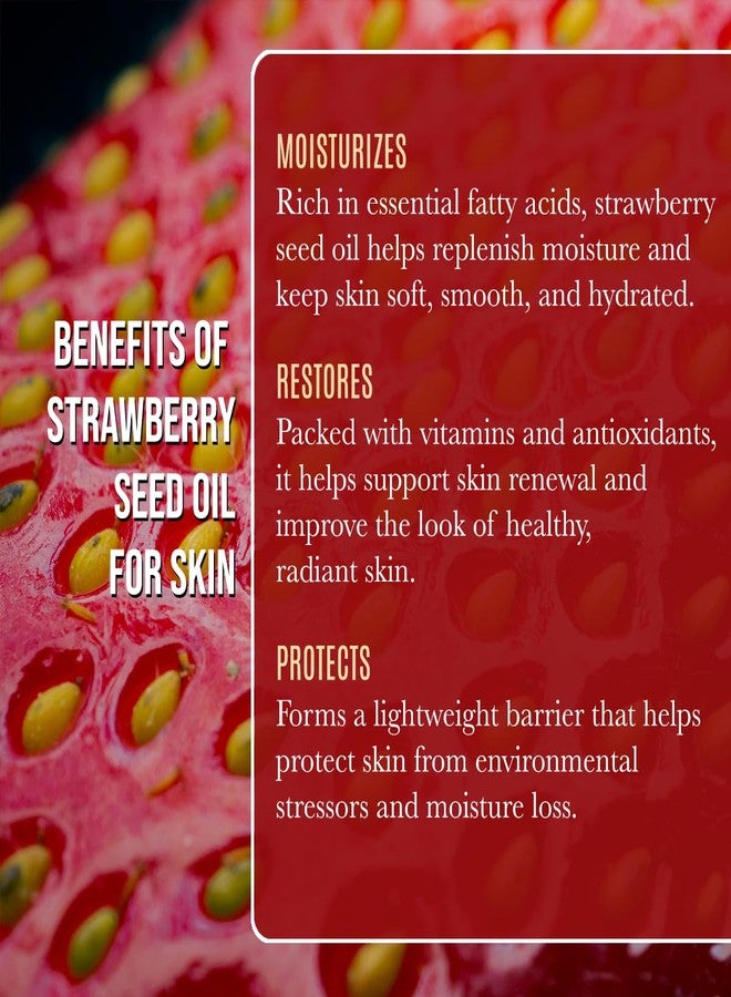 Renewalize Pure Virgin Strawberry Seed Oil – 4 oz Cold Pressed & Unrefined – Organic Facial Oil for Glowing Skin, Hydrating Hair Serum, and Natural Scalp Treatment - Image 5