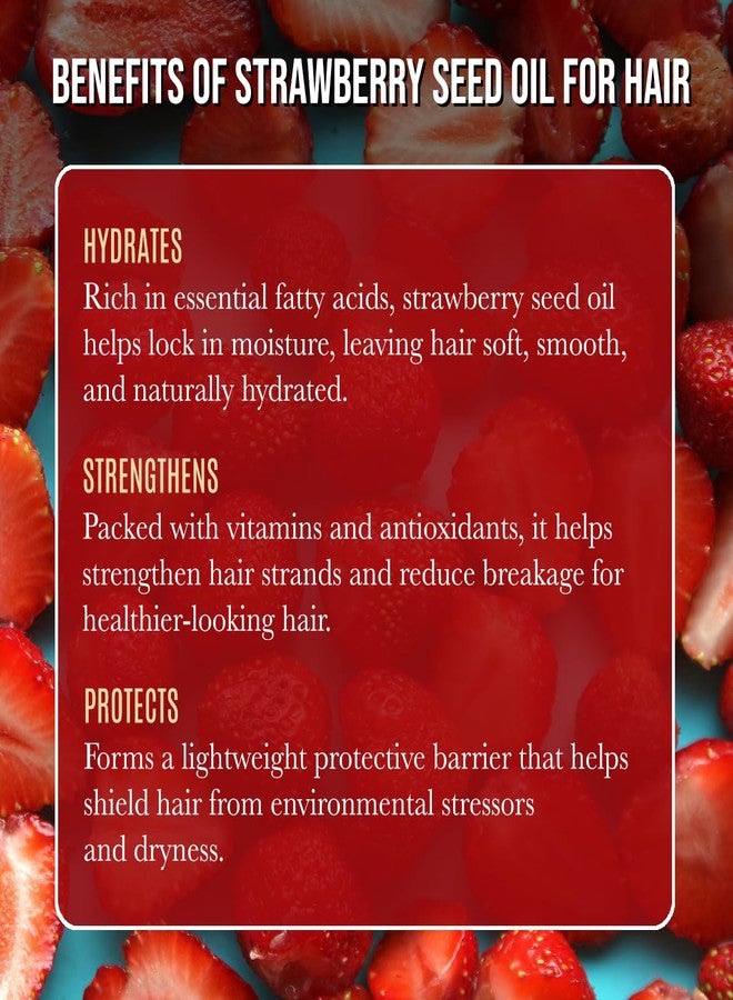 Renewalize Pure Virgin Strawberry Seed Oil – 4 oz Cold Pressed & Unrefined – Organic Facial Oil for Glowing Skin, Hydrating Hair Serum, and Natural Scalp Treatment - Image 4