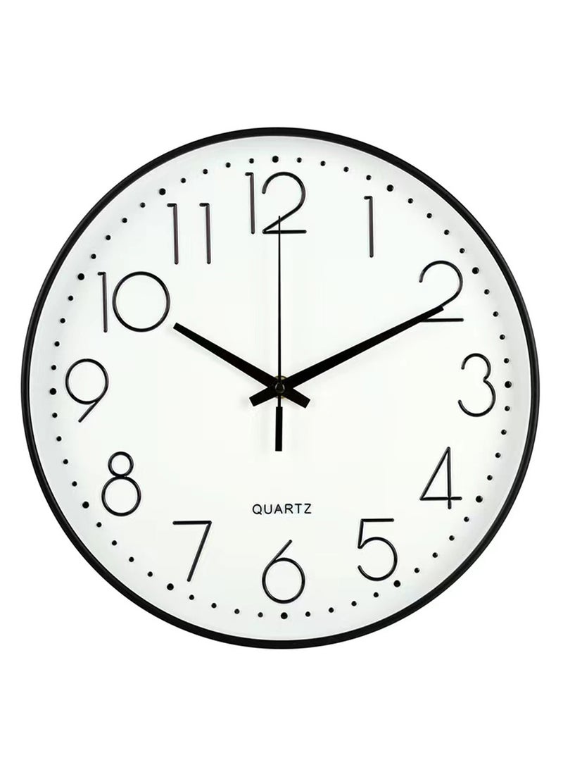 Qiccijoo Qiccijoo Wall Clock 12-inch Silent Non-Ticking Round Wall Clocks Battery Operated Easy to Read for Living Room Home Office School  - Image 1
