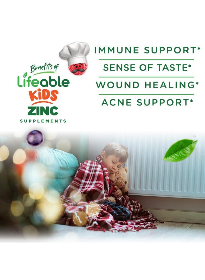Lifeable Zinc for Kids | 25mg | Great Tasting Natural Flavored Zinc Gummies | Gluten Free Vegetarian Non GMO Zinc Supplements | Kids Zinc for Immune Support | 90 Gummies - Image 3