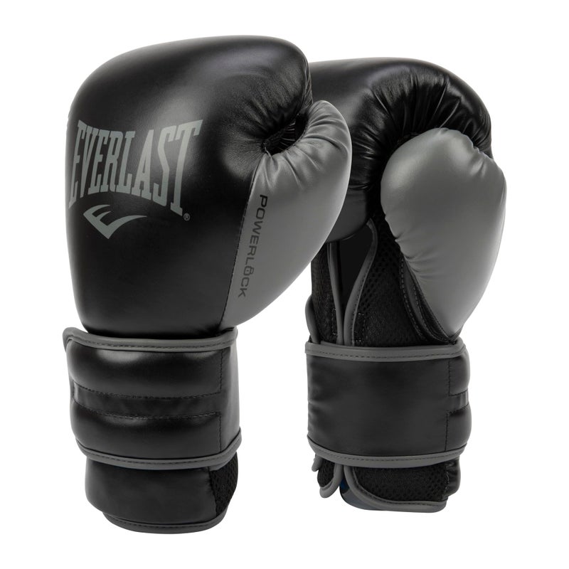 Everlast Powerlock 2 Hook Loop Boxing Gloves Fight Training Gloves Hook and Loop with Durable Hand Wrist Support Heavy Bag Fitness Training Blue 16 oz - Image 2