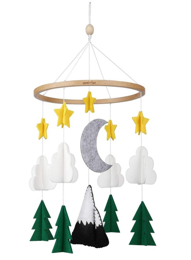 Sorrel + Fern Baby Crib Mobile – Wooden Hanging Nursery Baby Mobile for Crib, Nursery Decor for Boys & Girls, Perfect Shower Gift (Starry Woodland Night, Short Evergreen) Also Fits Bassinets, Sorrel + Fern - Image 3