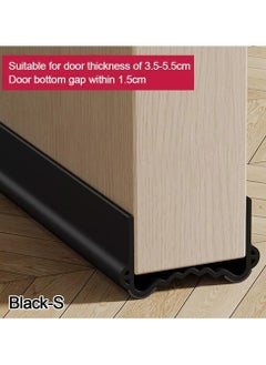 YQbest Weather Stripping Door Seal, Door Bottom Flexible Wind Noise Reduction Stopper, Under Door Sealing Strips, Adjustable Adhesive Soundproof Weather Proof Draught Excluder (Black)  - Image 3