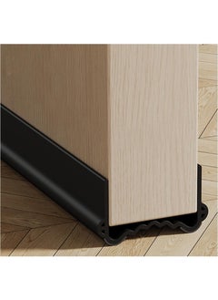 YQbest Weather Stripping Door Seal, Door Bottom Flexible Wind Noise Reduction Stopper, Under Door Sealing Strips, Adjustable Adhesive Soundproof Weather Proof Draught Excluder (Black)  - Image 1