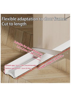 YQbest Weather Stripping Door Seal, Door Bottom Flexible Wind Noise Reduction Stopper, Under Door Sealing Strips, Adjustable Adhesive Soundproof Weather Proof Draught Excluder (Black)  - Image 5
