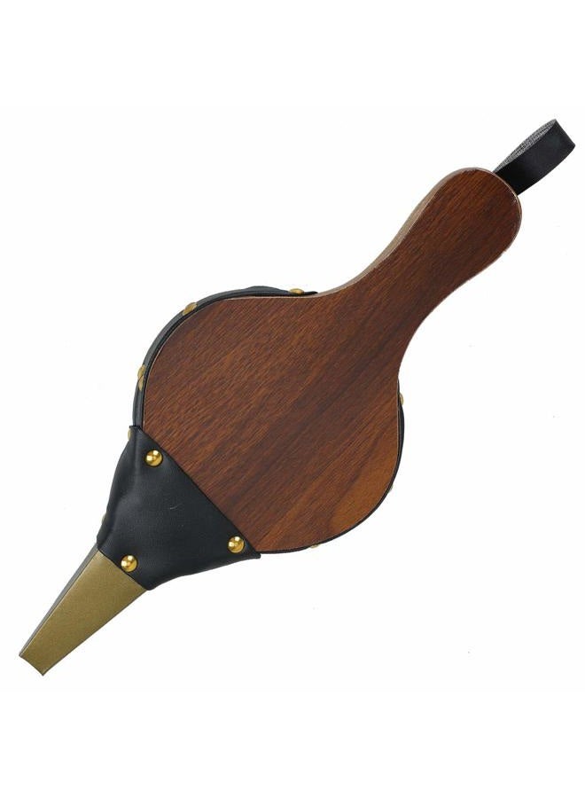 Fubeasi Z-Color 1PCS Brown Wood Fireplace Bellows 12" x 4.9" Outdoor Cooking Fan Air Blower - Image 3