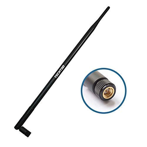 TECHTOO 9dBi WiFi Antenna with SMA Male Connector Compatible W/Anran Haloview IP Camera & Other Wireless Security Camera Antenna - 2.4Ghz Wireless Networking Device (SMA-Plug 1Pack) - Image 1