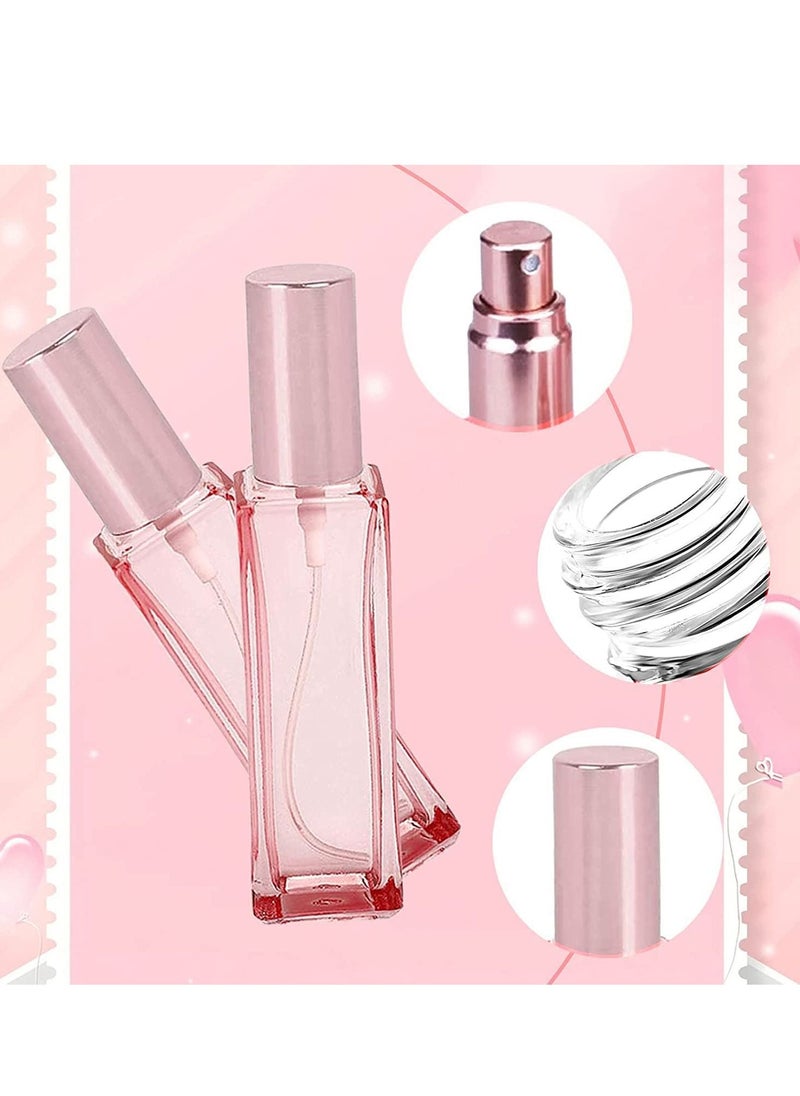 Y&D - Glass Spray Bottles, 5 Pieces 20 ml Rose Gold, Fine Mist Atomizer, Portable Travel Sprayer, Empty Refillable Container for Perfume, Cleaning Products, Essential Oils - Image 1