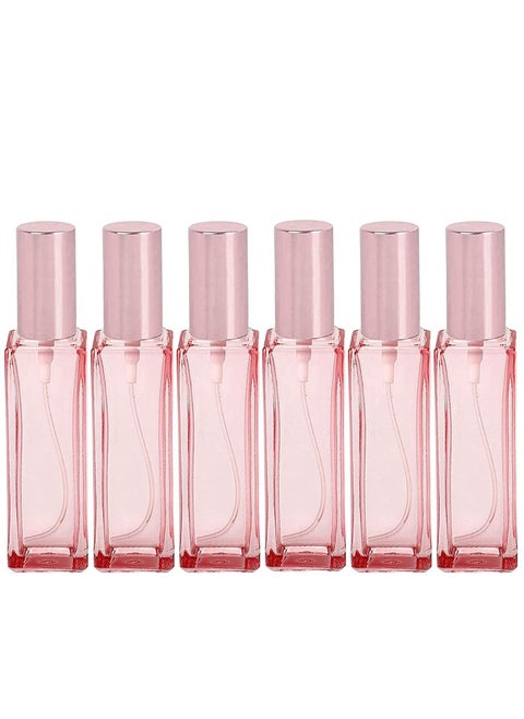 Glass Spray Bottles, 5 Pieces 20 ml Rose Gold, Fine Mist Atomizer, Portable Travel Sprayer, Empty Refillable Container for Perfume, Cleaning Products, Essential Oils